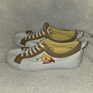Disney Winnie the Pooh White and Brown Sneakers